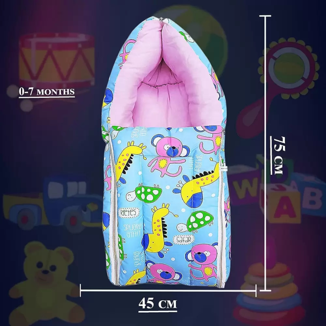 Bebloo Premium Baby Sleeping Bag | Soft Cotton Sleep Sack for Newborn Babies | Breathable, Comfortable & All Season Use (Copy) - Image 3